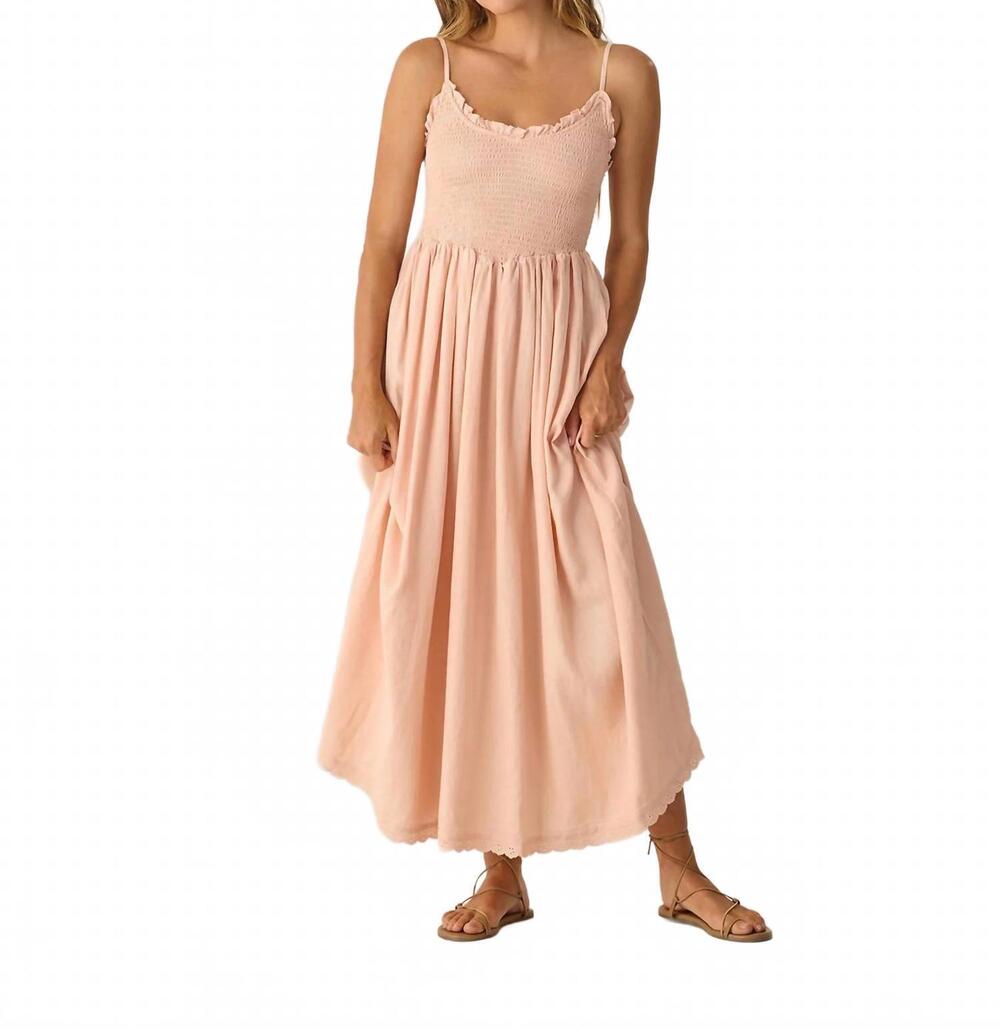 NEW RYLEE + CRU chrissy midi dress in blush